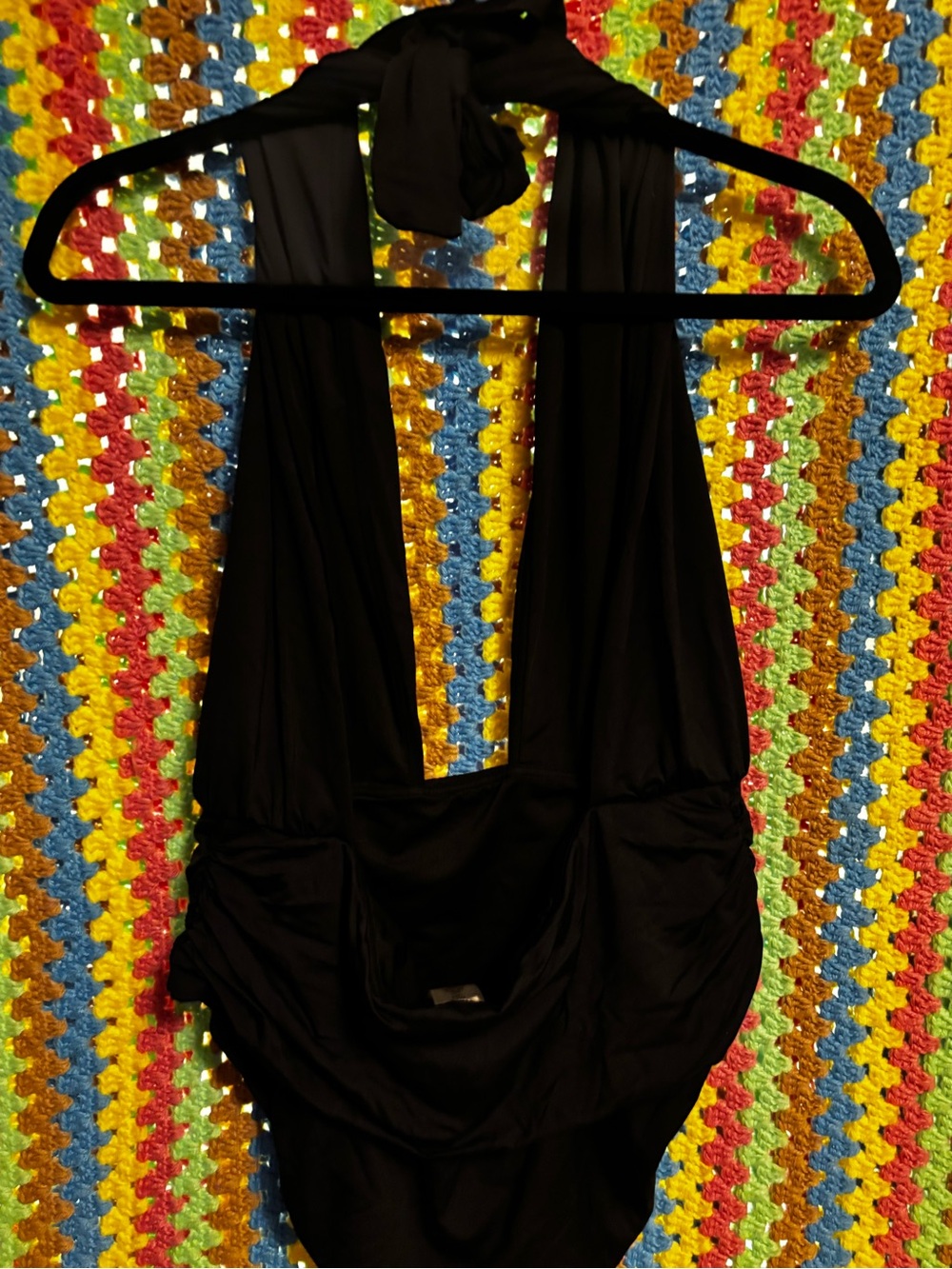 Banana Republic Black One-Piece Swimsuit with Halter Neck